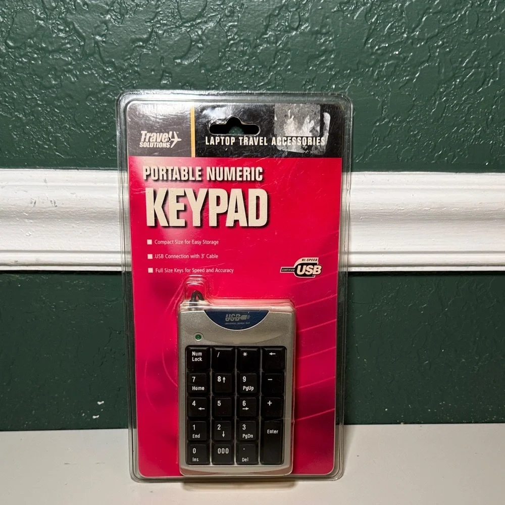 NEW! Travel Solutions Portable Numeric Keypad Laptop Users